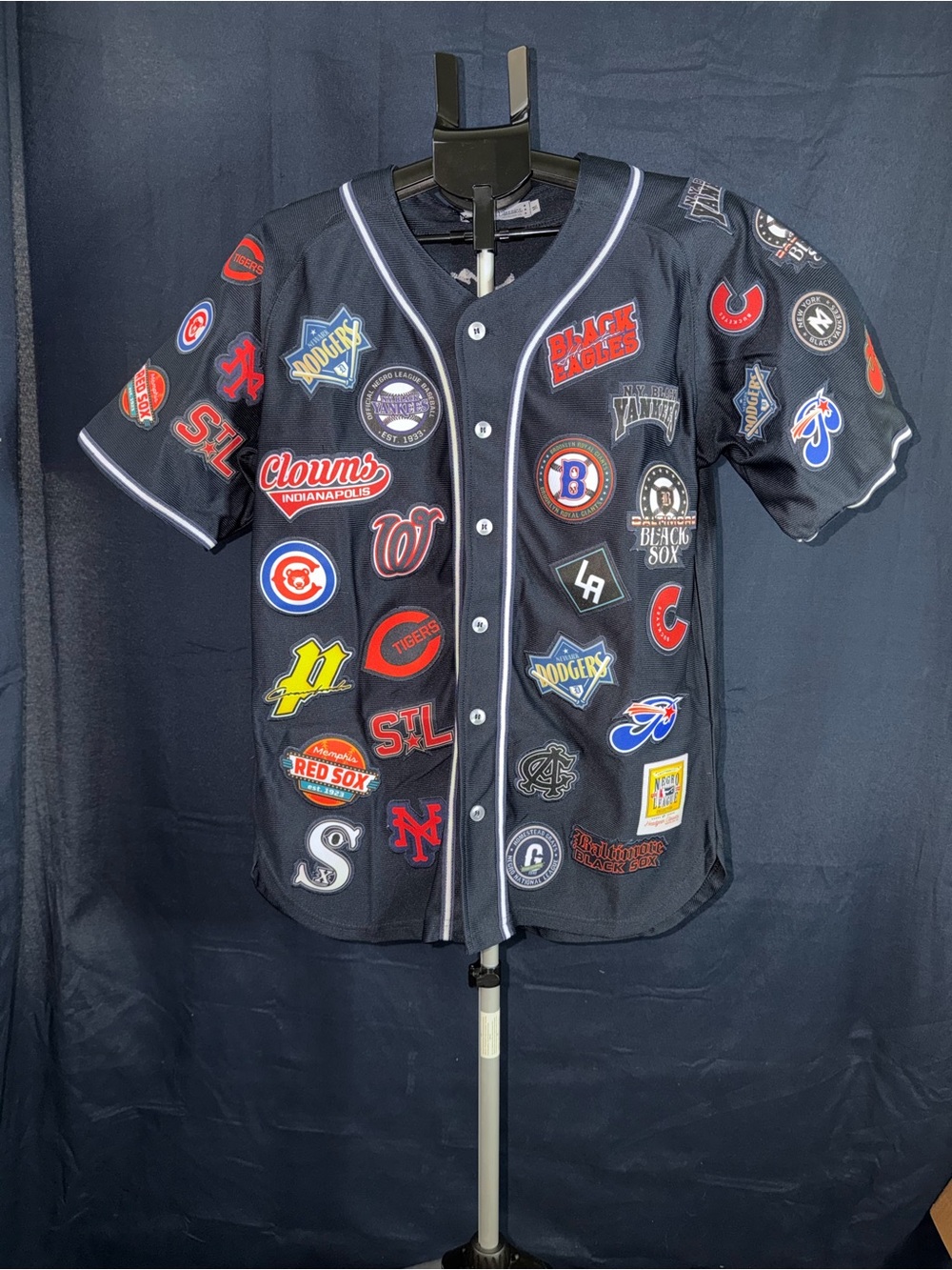 Headgear Classics Polyester Mesh Negro League Collage Baseball Jersey-size M